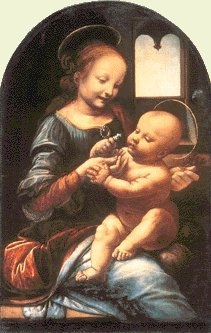 Leonardo da Vinchi: Madonna Benois (Madonna virággal) 